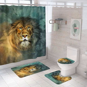 Waterproof,Galaxy,Pattern,Shower,Curtain,Bathroom,Pedestal,Toilet,Cover