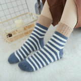 Women,Stripe,Artificial,Rabbit,Thicken,Winter,Socks,Casual,Deodorization