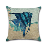 Ocean,Octopus,House,Printed,Cotton,Linen,Cushion,Cover,Square,Decor,Pillow