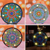 Mandala,Diamond,Painting,Light,Embroidery,Drill,Craft,Decor