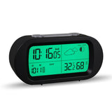 Loskii,Digital,Thermometer,Weather,Display,Snooze,Alarm,Clock,Screen