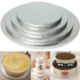 Silver,Round,Thick,Board,Stand,Holder,Strong,Wedding,Birthday