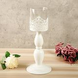 Nordic,White,Metal,Candle,Holder,Glass,Candlestick,Wedding,Decor