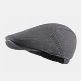 Thick,Solid,Color,Casual,Brief,Protection,Forward,Beret