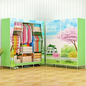 Cloth,Wardrobe,Fabric,Closet,Portable,Folding,Cloth,Hanger,Dustproof,Waterproof,Clothing,Storage,Cabinet,Furniture