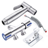 Stainless,Steel,Handheld,Douche,Bidet,Spray,Shower,Toilet,Adapter,Washing,Machine,Adapter