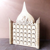 Wooden,Decorations,Ramadan,Advent,Calendar,House,Drawer,Stand