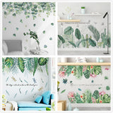 Tropical,Leaves,Plant,Flower,Sticker,Decor,Office,Decal,Mural