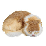 Realistic,Sleeping,Lifelike,Plush,Kitten,Furry,Animal,Figurine,Decorations