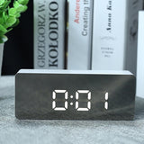 Digital,Mirror,Alarm,Clock,Bedside,Table,Thermometer,Calendar