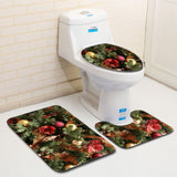 Bathroom,Toilet,Cover,Waterproof,Bathroom,Shower,Curtain,Chrismas,Print