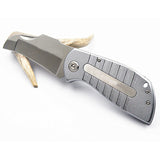 185mm,4CR14,Stainless,Steel,Blade,Aluminum,Handle,Folding,Knife,Keychain,Outdoor,Tactical,Knife