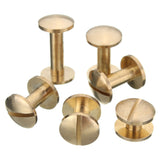 Solid,Brass,Button,Screw,Screw,Leather,Button,Screws