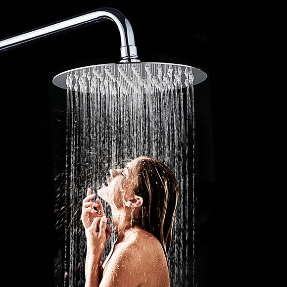 Round,Stainless,Steel,Ultra,Rainfall,Shower,Bathroom,Sprayer