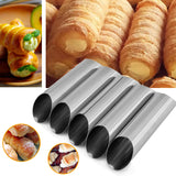 Stainless,Steel,Cylinder,Shape,Croissant,Bread,Baking