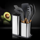 8inch,Stainless,Steel,Cutter,Stand,Holder,Kitchen,Cooking,Tools,Storage,Block,Kitchen,Accessories