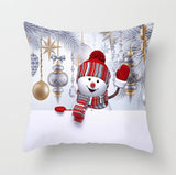 Christmas,snowman,series,Polyester,Peachskin,Pillowcases,Cushion,Cover,Christmas,Decor