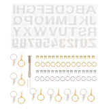 224Pcs,Keychain,Making,Jewelry,Number,Alphabet,Silicone,Mould,Rings,Rings,Twist,Drill,Screw