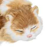 Realistic,Sleeping,Lifelike,Plush,Kitten,Furry,Animal,Figurine,Decorations