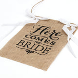 Comes,Bride,Wedding,Banner,Party,Burlap,Bunting,Garland,Photo,Booth,Decorations