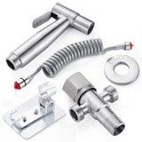 Stainless,Steel,Handheld,Douche,Bidet,Spray,Shower,Toilet,Adapter