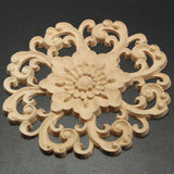 Carved,Onlay,Applique,Unpainted,Flower,Pattern,Furniture,Frame,Decor