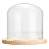 Clear,Glass,Wooden,Cloche,Display,Stand,Micro,Landscape,Decorations