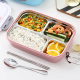 Stainless,Steel,Insulated,Bento,Lunch,Compartments,Outdoor,Camping,Picnic