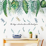 Green,Leaves,Stickers,Bedroom,Living,Dining,Kitchen,Vinyl,Decals,Murals