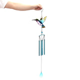 Chimes,Hummingbird,Shape,Crafts,Glass,Painted,Ornaments,Metal,Accessory,Decorations