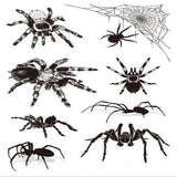 Halloween,Waterproof,Tattoo,Sticker,Black,Spider,Temporary,Tattoo,Flash,Decor,Decoration