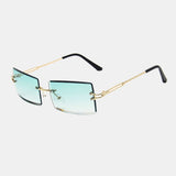 Women,Frameless,Square,Shape,Gradient,Color,Fashion,Casual,Sunglasses