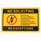 28x18cm,Soliciting,Exceptions,Front,Security,Warning,Sticker,Waterproof