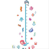 Loskii,SK7197,World,Height,Chart,Sticker,Growth,Chart,Stickers,Undersea,Bathroom,Decals