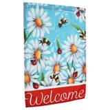 12x18'',Garden,Welcome,Ladybug,Daisy,Flowers,House,Banner,Decorations"