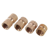 Suleve,M6BN1,140Pcs,Knurled,Brass,Round,Female,Thread,Knurled,Round,Insert,Embedment,Assortment