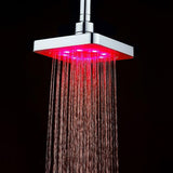 Adjustable,Light,Square,Shower,Stainless,Steel,Color,Changing,Temperature,Control,Bathroom,Showerhead