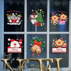 Miico,SK9108,Christmas,Sticker,Window,Cartoon,Penguin,Pattern,Stickers,Removable,Decoration