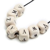 100Pcs,Natural,Mixed,Wooden,Alphabet,Letter,Craft,Charms,Beads