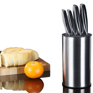 KITCHENDAO,Stainless,Steel,Round,Universal,Kitchen,Knife,Holder,Cleaning,Knife,Storage,Block