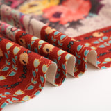 180*65CM,Women,Vintage,Ethnic,Style,Artificial,Cashmere,Flower,Pattern,Scarf,Tassel