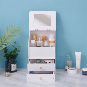 White,Cosmetic,Storage,Cover,Mirror,Medium