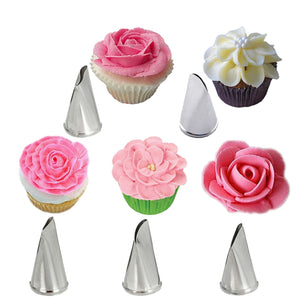 Petal,Icing,Piping,Nozzles,Metal,Cream,Decorating,Tools,Pastry