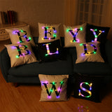 Honana,Creative,Lights,Letter,Pillowcase,Plush,Pillow,Cushion,Cover,Christmas