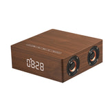 Loskii,Portable,Wooden,bluetooth,Speaker,Speaker,Alarm,Clock,Display,Column,Stereo,Speaker