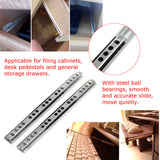 Metal,Drawer,Bearing,Slide,Guide,Track,Silver