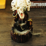 Skeleton,Backflow,Incense,Burner,Censer,Holder,Decor,Buddhist