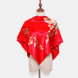 Women,Imitation,Floral,Letter,Pattern,Elegant,Square,Scarf,Shawl