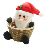 Loskii,Bamboo,Christmas,Fruit,Basket,Children,Candy,Sweet,Storage,Santa,Holder,Decorations,Container