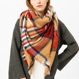 140CM,Women,Autumn,Plaid,Blanket,Scarf,Wraps,Casual,Scarves